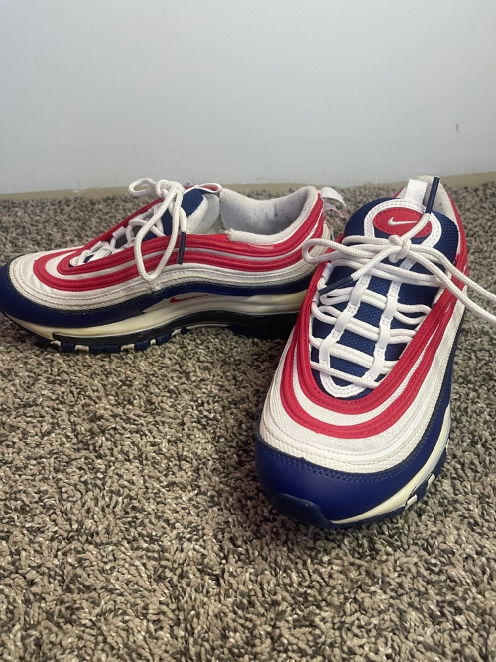 Nike air max youth Sneakers in Red, White, and Blue size 6Y